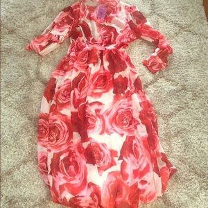 Red Rose Maxi Dress Size 2X